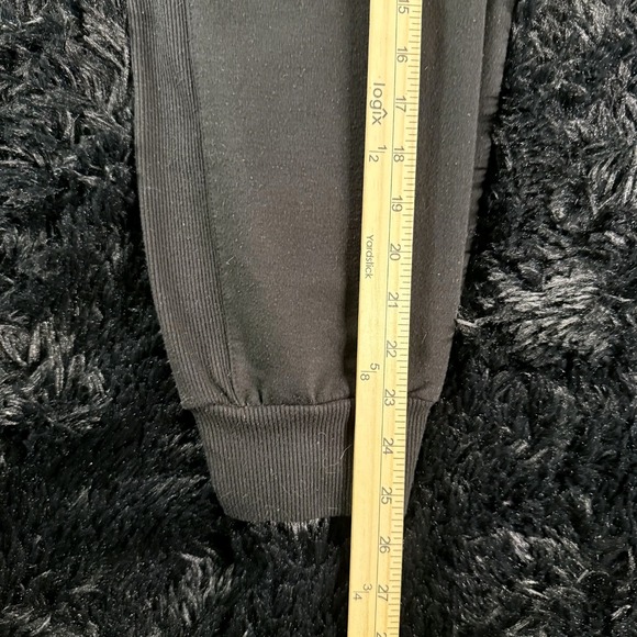 bebe Sport Black Joggers XL Logo Tape Pants Drawstring Waist Athleisure Gym - Picture 9 of 9